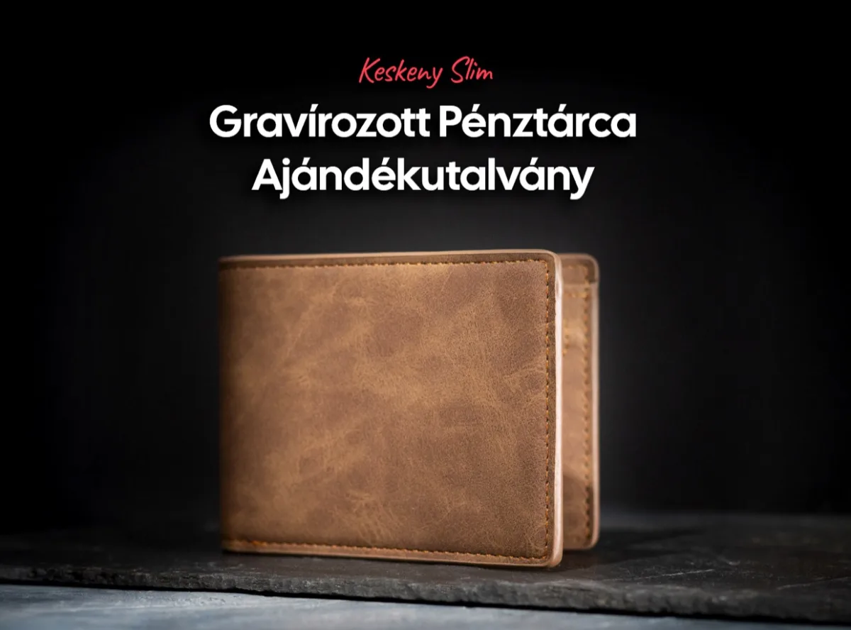 Slim Gravírozott Pénztárca Ajándékutalvány